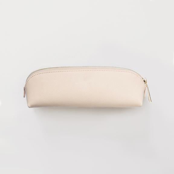 Leather Pencil Case/Nude