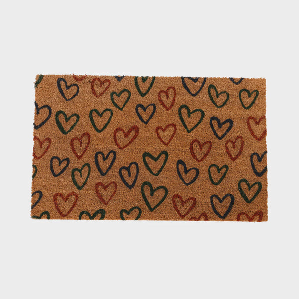 Doormat Coir - Hearts