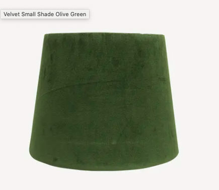 Velvet Small Shade - Olive Green