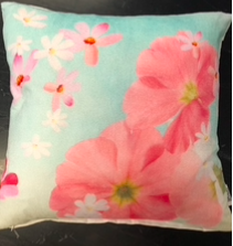 Limon Cushion - Mint Green & Pink Floral