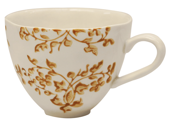 Florentine Ochre Handpainted Cup - Gold