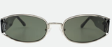 Polly Silver Black Green Sunglasses