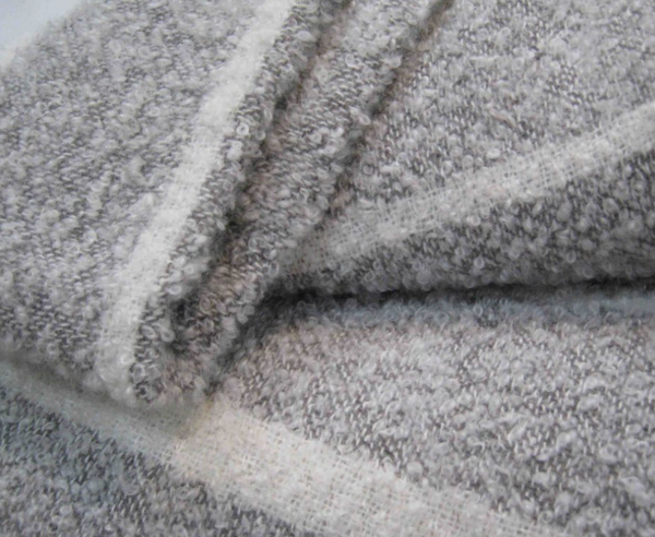 Brushed Wool and Mohair EcruThrow