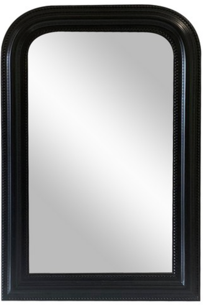 Beaded mirror small black