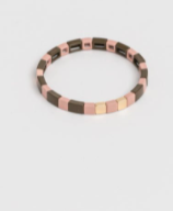 Enamel Olive/Rose bracelet