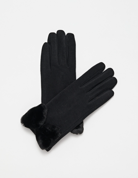 Gloves w/ Bow - Black
