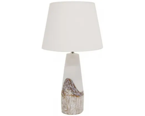 Abbi Table Lamp - White & Natural