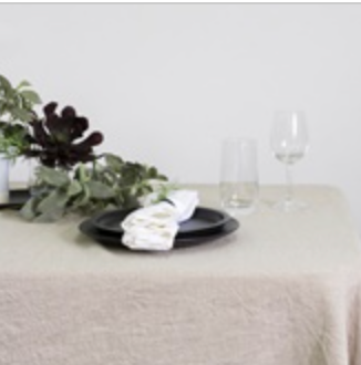 Linen table runner natural