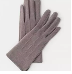 Glove Light grey suede