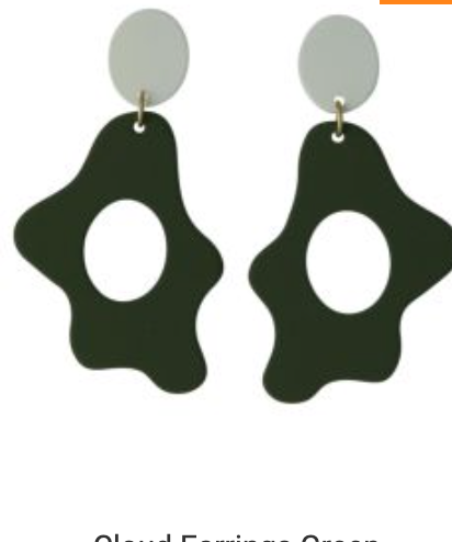 Cloud Earrings Green