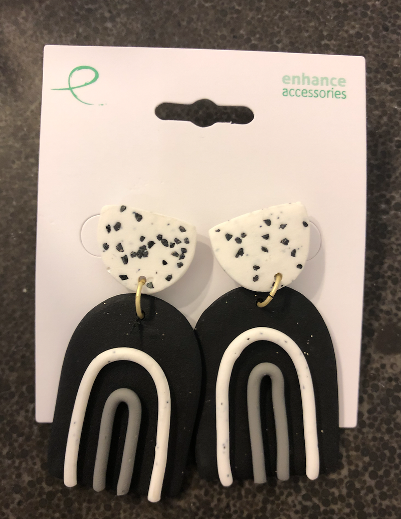 Arc Earrings Black