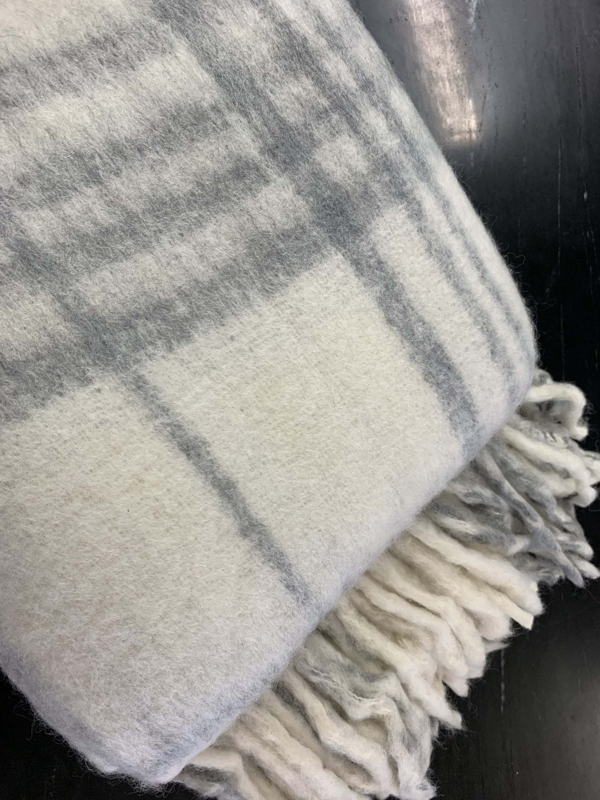 Bliss Mohair Blend Winter Check Throw