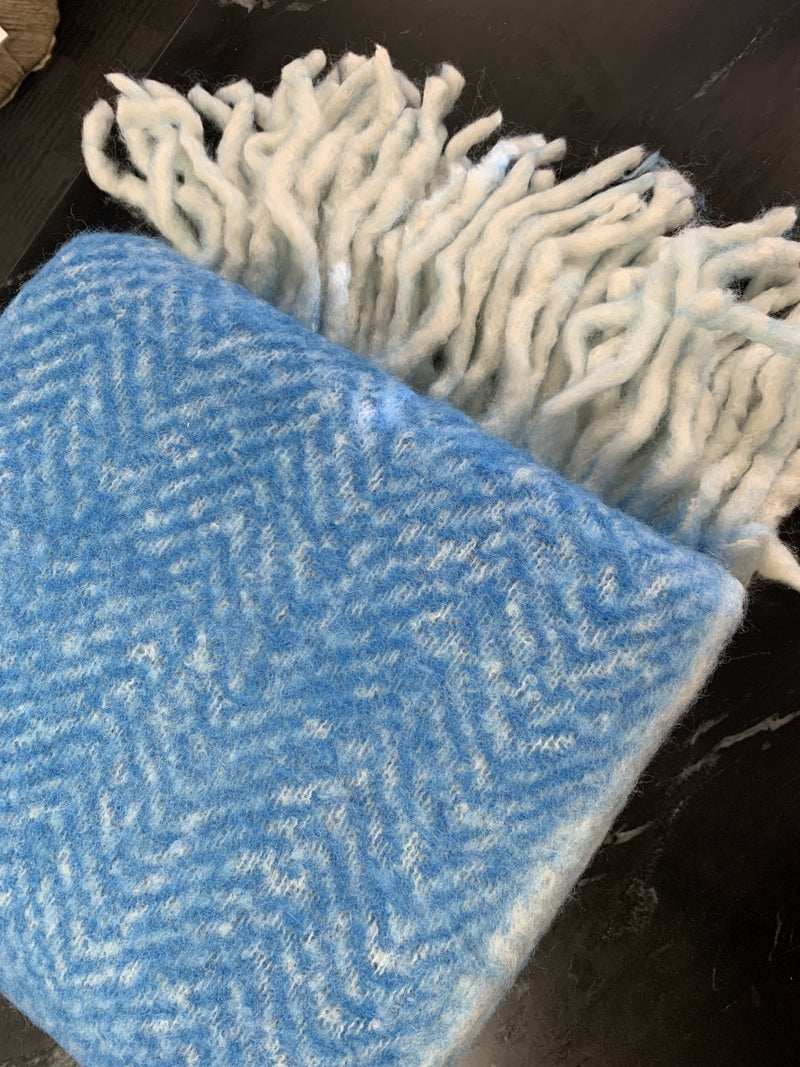 Bliss Mohair  Blend Herringbone Throw