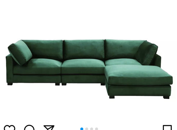 Modular Velvet  Emerald sofa