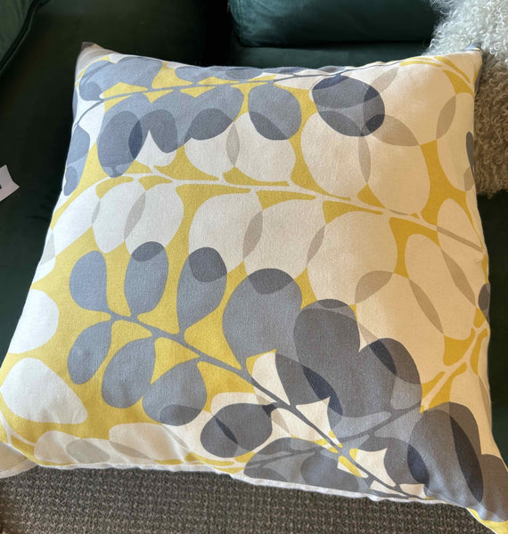 Yellow Grey Cushion 60cm