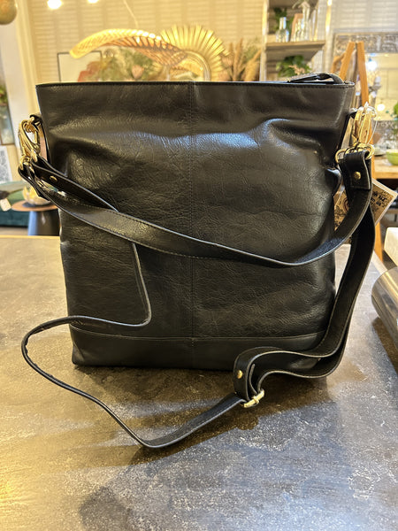 Large Leather Bag - Black