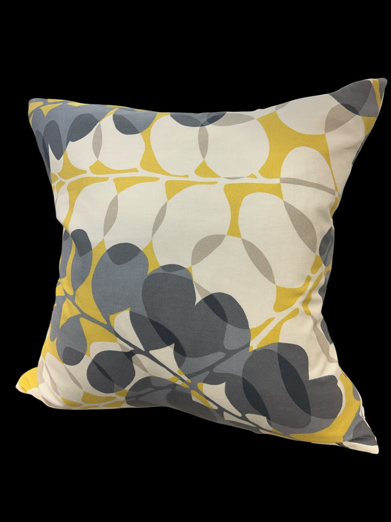 Yellow Grey Cushion 50cm