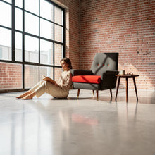 Mid Century Red Blue Chair