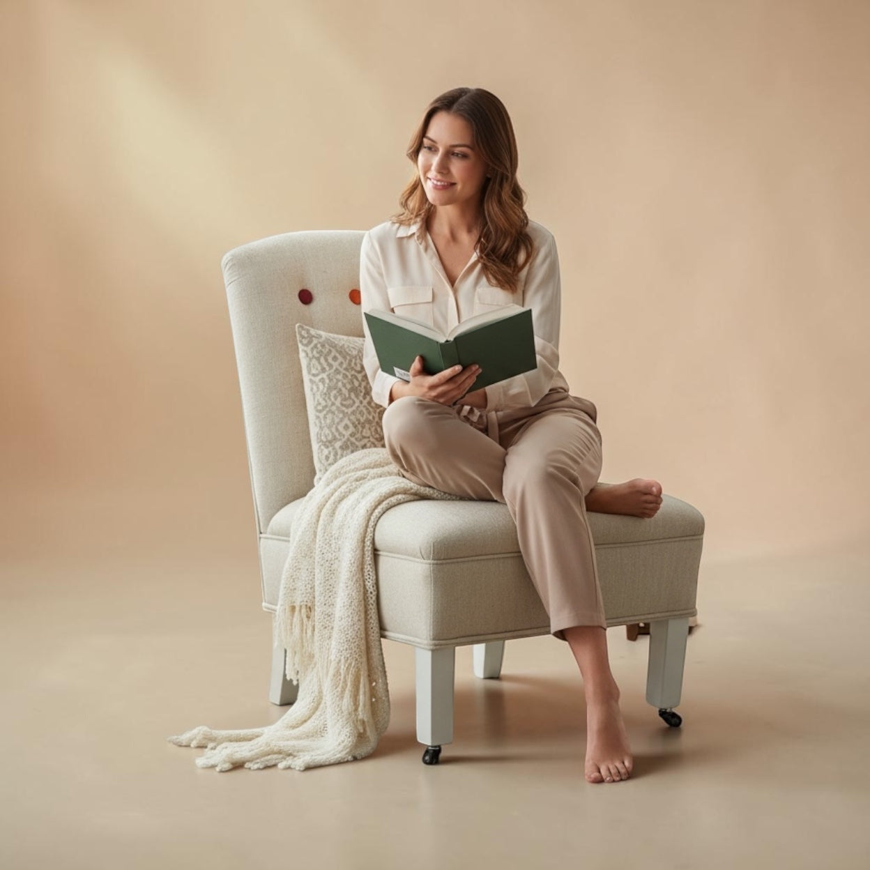 Linen Bedroom Chair