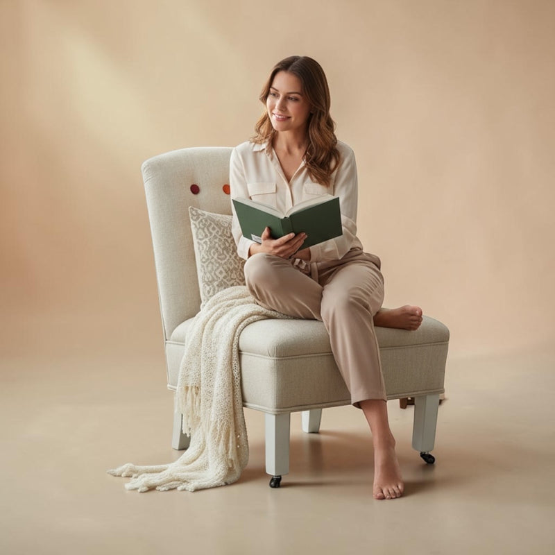 Linen Bedroom Chair