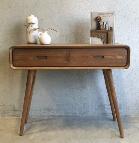 Teak Retro Scandi Console 4