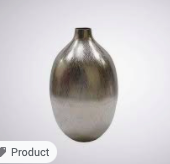 Charcoal Nickle Alum Vase