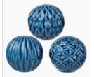 Blue & white ceramic ball