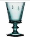 Bee Wine Glass Blue