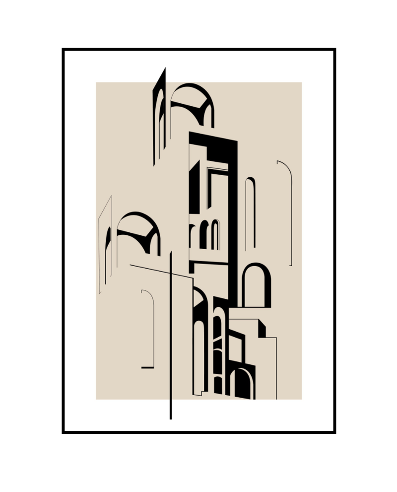 Casa Sublim Abstract Illustration - Framed