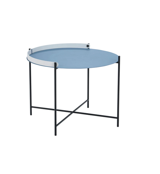Edge Indoor/Outdoor Tray Table - Ø62cm - Pigeon Blue