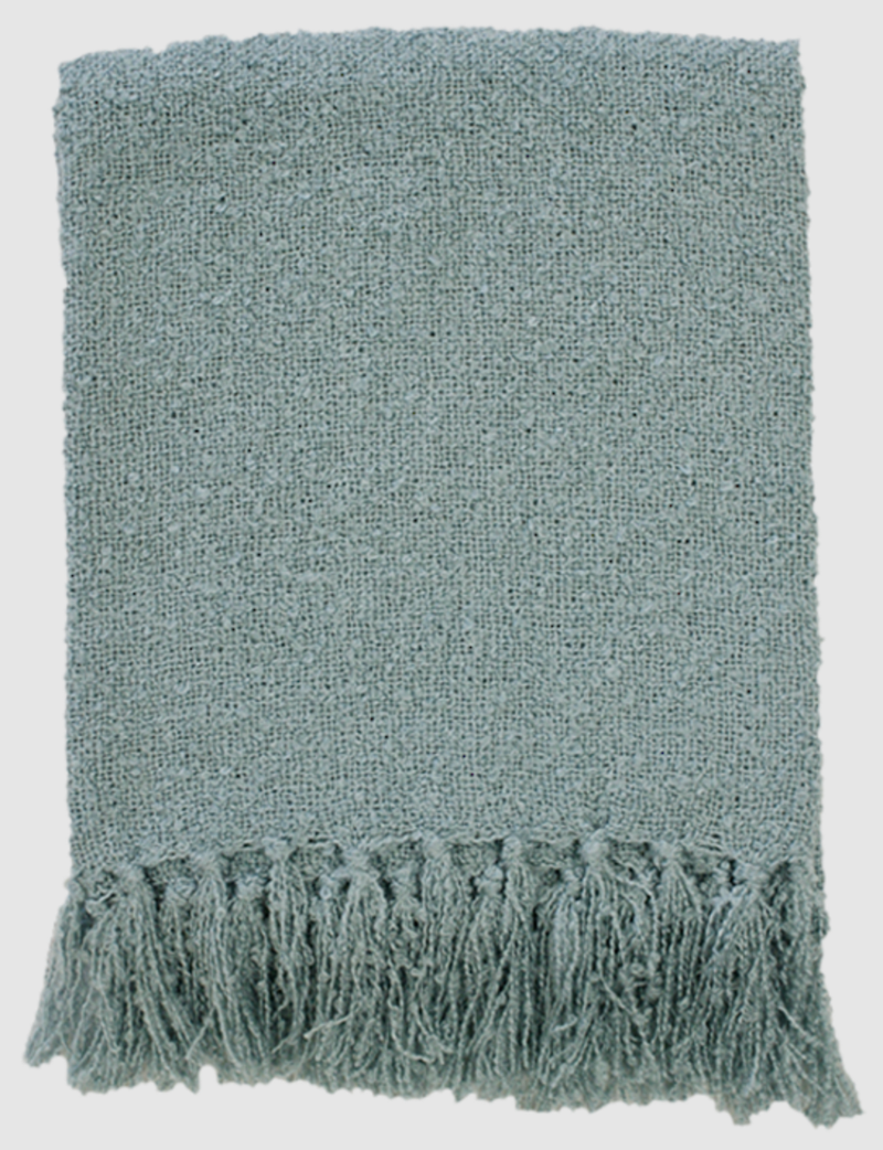 Boucle Throw - Duck Egg Blue - 130x150