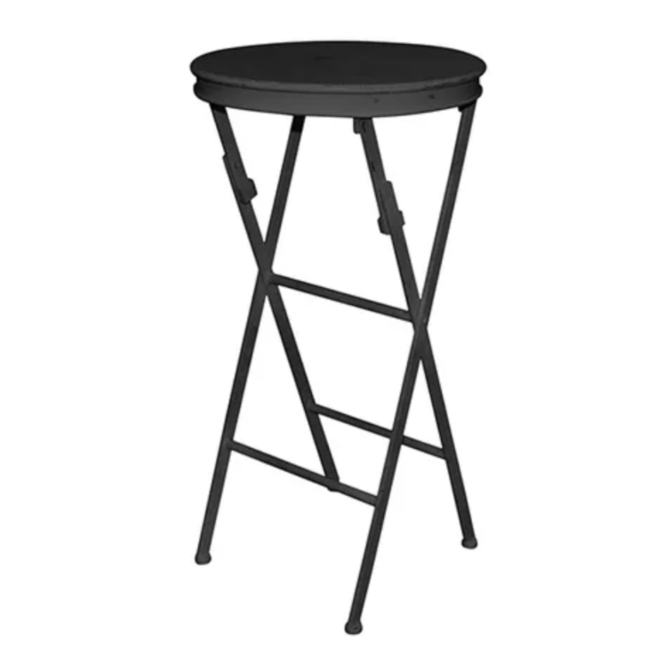 Folding Side Table - Black