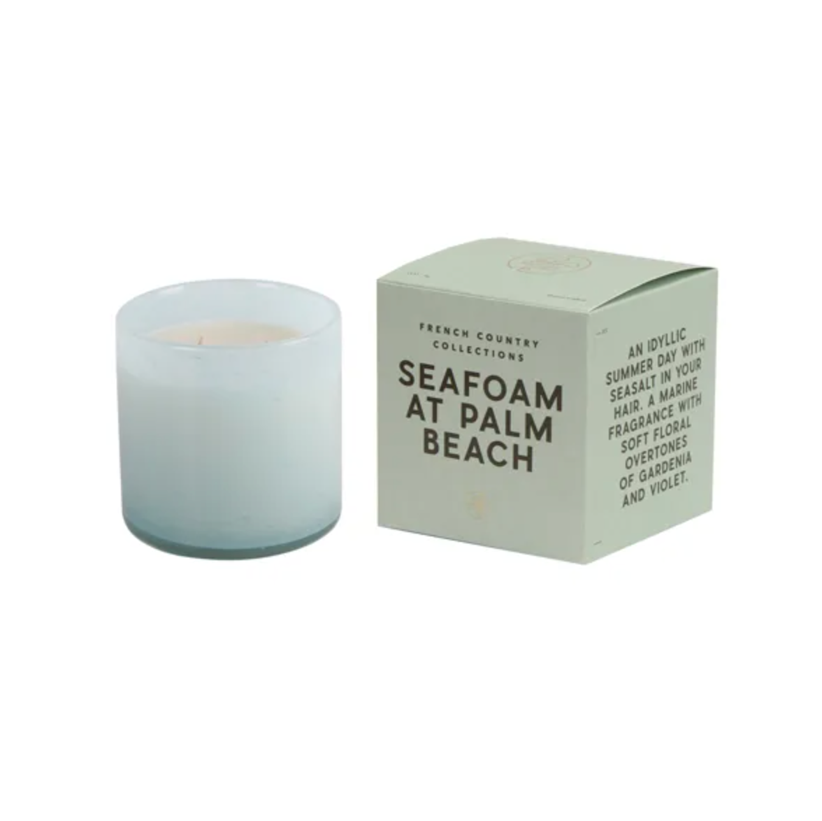 Glass Candle - Seafoam At Palm Beach