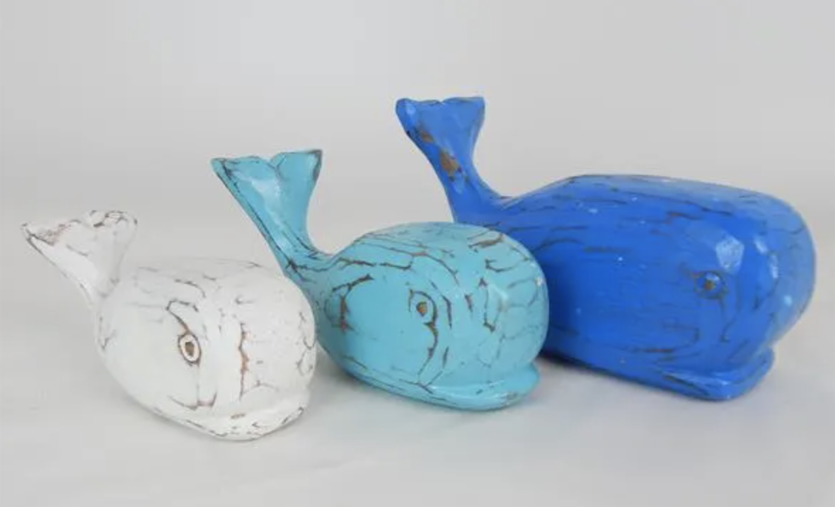 Wooden Whale White