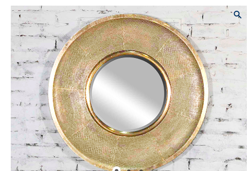 Brass Round Mirror