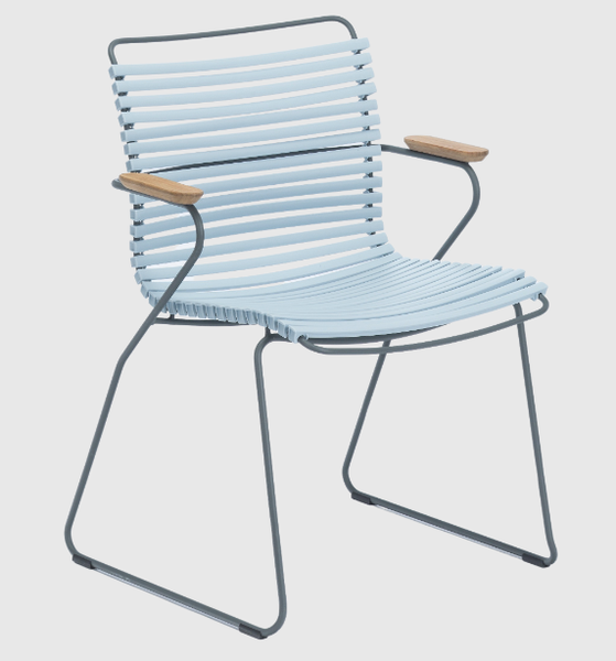 Dining Chair w/arms - Light Blue
