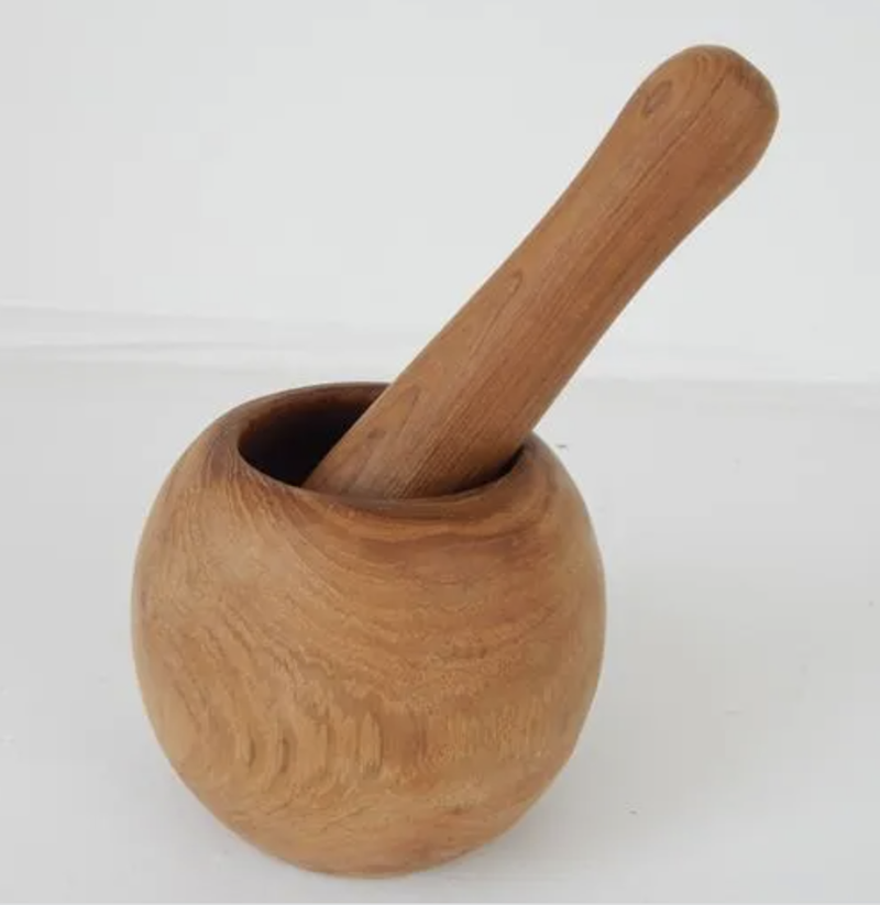 Teak Mortar and Pestle