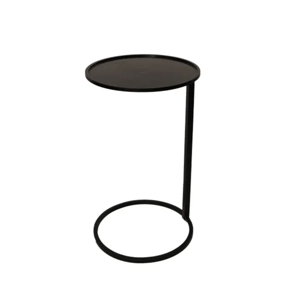 Circle Couch Side Table - Black - Small