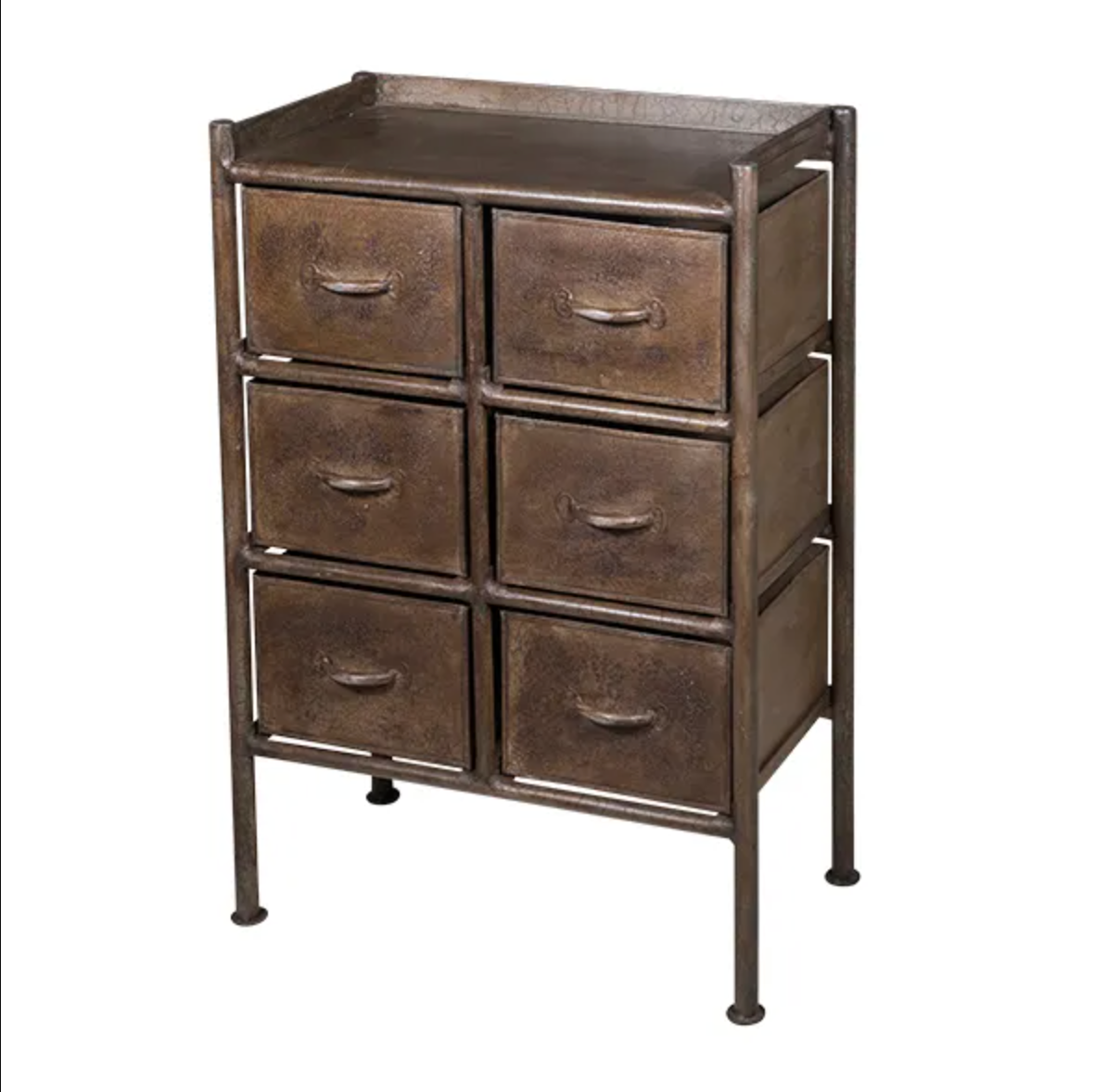 Storage 6 Drawer - Antique Iron