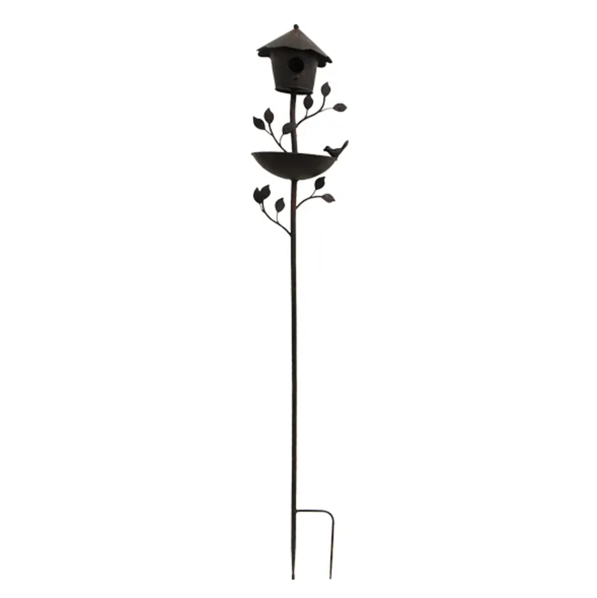 Garden Stake Bird House - Black