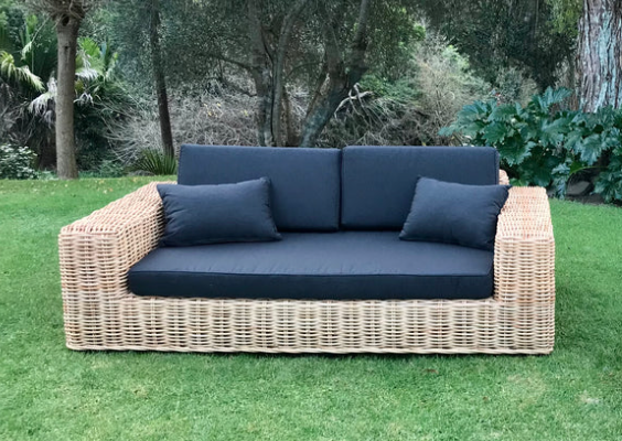 Cane Sofa Large Arm