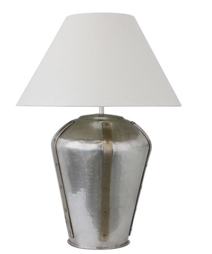 Litchfield Lamp Base in Antique Silver