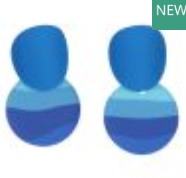 Ombre Earrings Blue