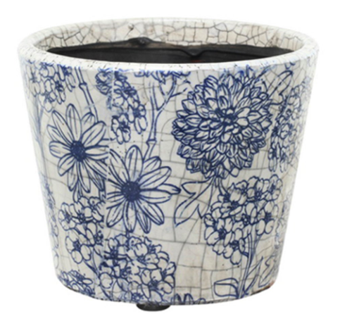 Blue & White Planter  - M3