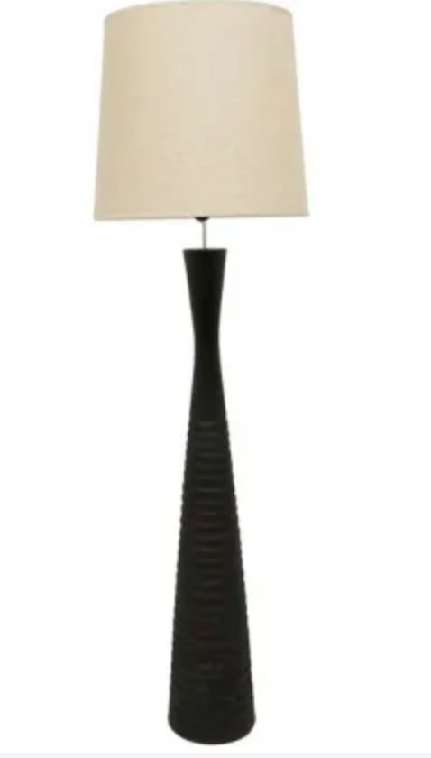 Savanah Floor Lamp Black Polyresin