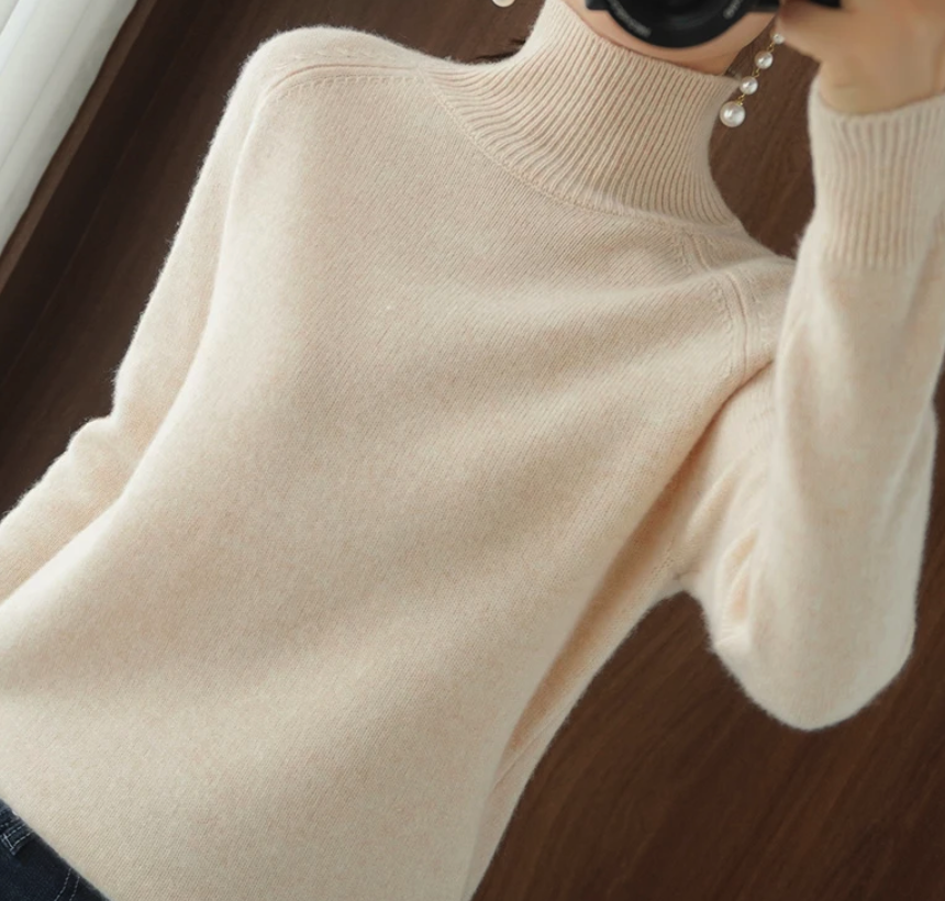 Cream Cashmere Turtleneck