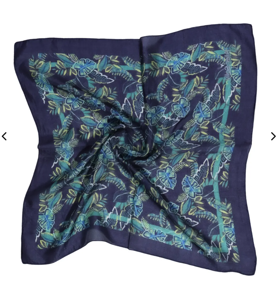 Silk Square Scarf - Floral