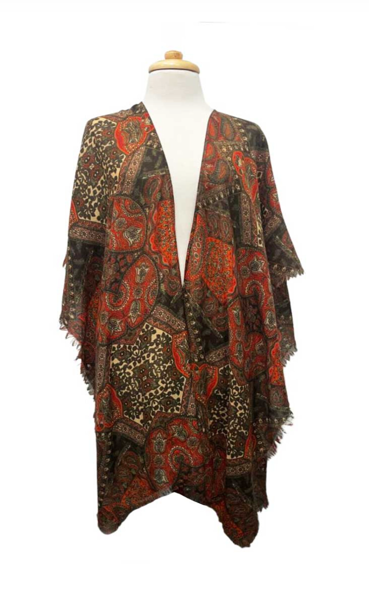 Paisley Geometrical Merino Cape