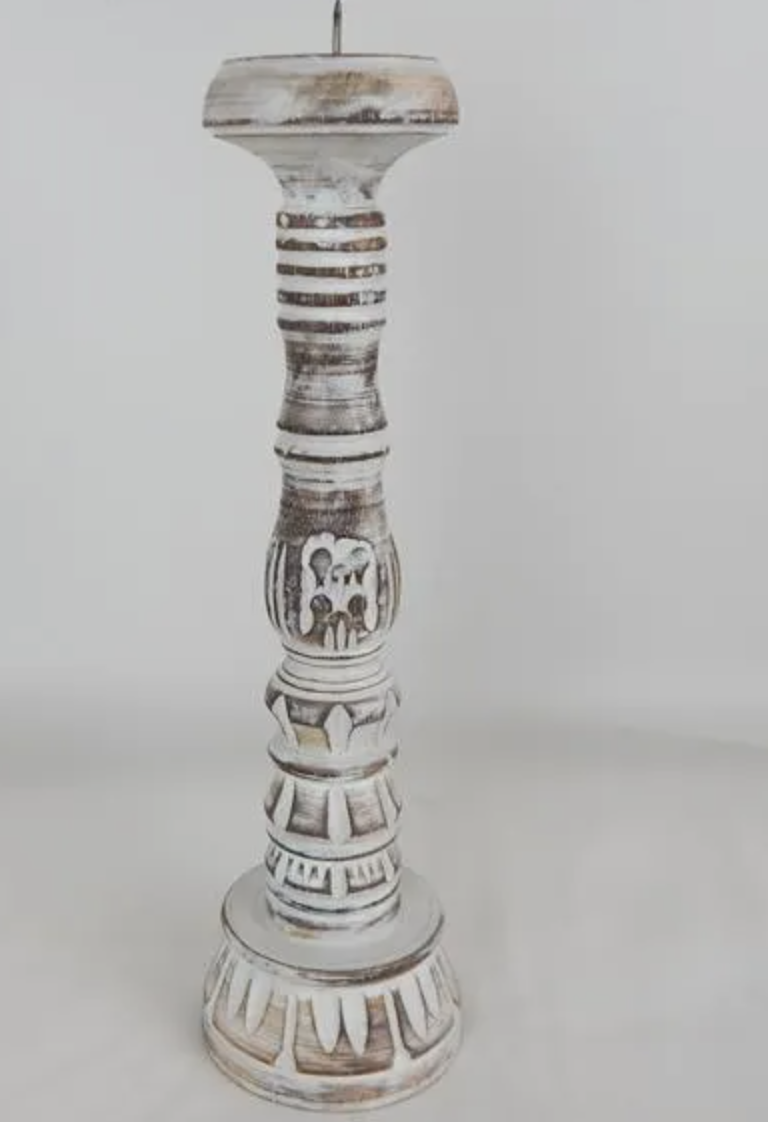 Whitewash Candle Stick