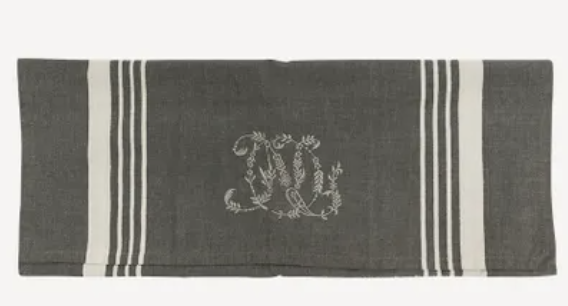 Monogram Tea Towel - Charcoal